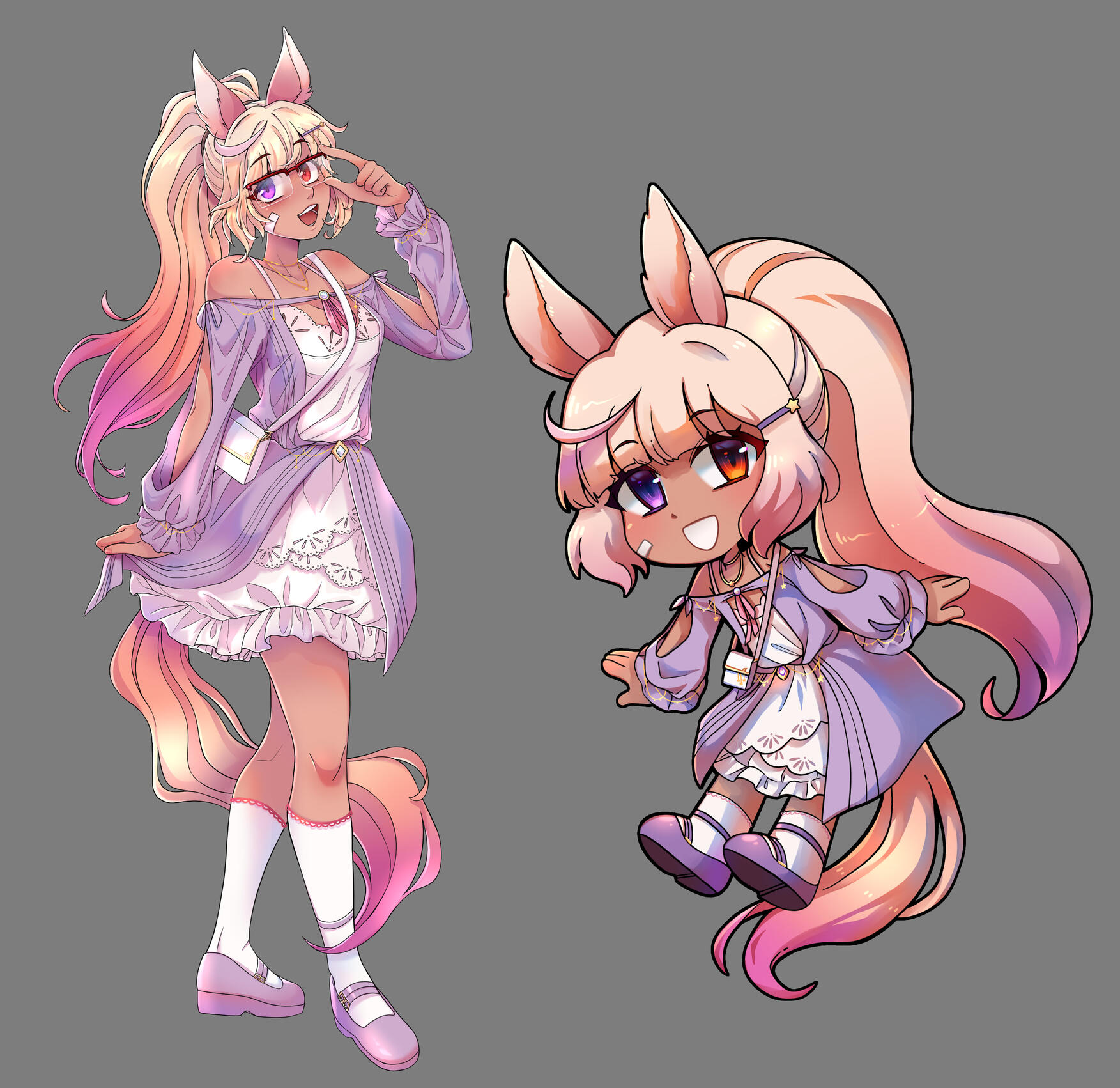 Commission of Offkai Expo's mascot character, used for convention promotional materials.