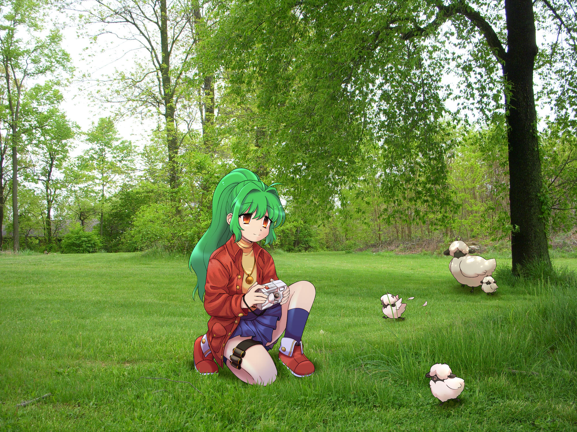 Mixed media album art for Smiling Broadly EP.